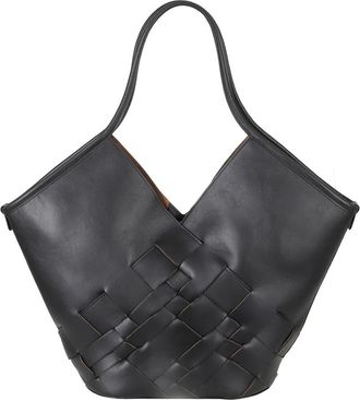 Hereu Coloma Gevlochten Tote - Dames - Shoppers - Zwart - ONE Size - Leer - Tassen