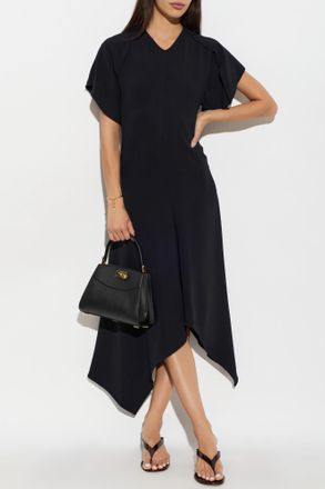 Victoria Beckham Asymmetric Dress, Womens, Black