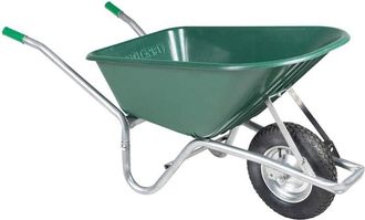 vidaXL Carretilla Verde 90 L 150 Kg Acero Galvanizado Y Pl&aacute;stico Vidaxl