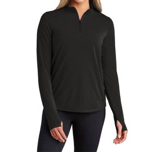 Ogio Womens Motion Zip Top In Blacktop
