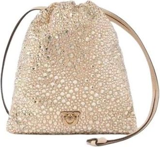 Pinko Bucket Bags, female, Yellow, ONE SIZE, Borsetta Piccola Slouchy Bag