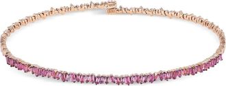 Suzanne Kalan Choker in oro rosa 18kt con zaffiri