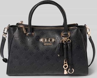 Guess Handtasche mit Allover-Logo-Pr&auml;gung Modell Anise in Black, Gr&ouml;&szlig;e 1