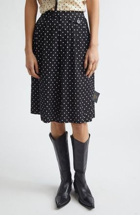 Undercover Polka Dot Wide Leg Shorts in Black Base at Nordstrom, Size 1