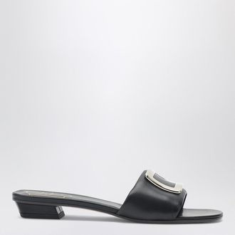 Roger Vivier Square Buckle Leather Slides