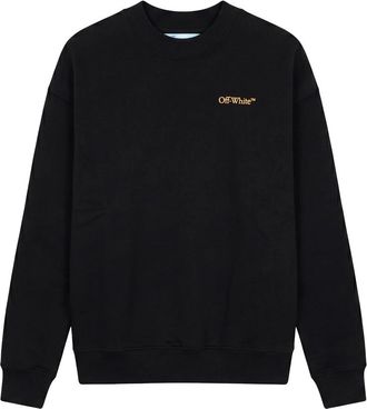 Off-white Comfortabele trui met grafische applicatie - Heren - Sweatshirts - Zwart - XS - Katoen - Hoodies & sweatvesten