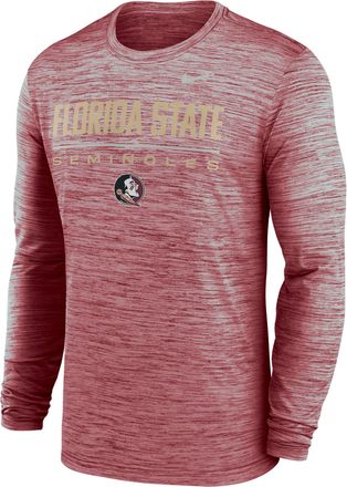 Nike Florida State Sideline Velocity Nike Mens Dri-FIT College T-Shirt in Red | 02EQ69XFTN-FG7