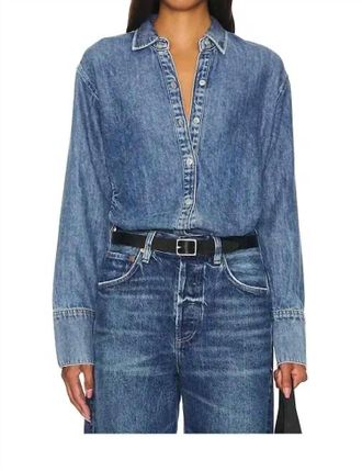 Rag & Bone Liliana Shirt Jacket In Blue