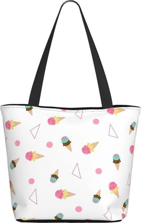 AOOEDM Ice-Cream Pattern Ladies Shopping Bag 13x11x7in.The Perfect ValentineS Day Gift.It Is The Best ValentineS Day Gift For Mom, Daughter, Wife,Etc