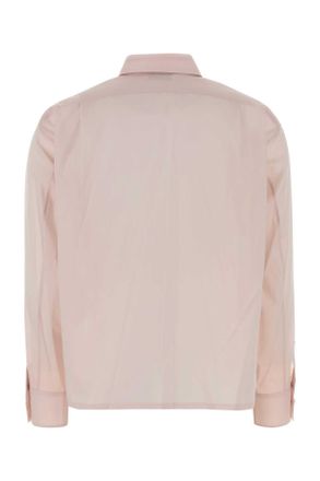 Jil Sander Womens Pastel Pink Cotton Shirt Seashell Exterior: Camicie