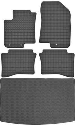 OEM Juego De Alfombrillas De Goma Para Coche Y Alfombrilla Para Maletero Para Hyundai I20 Ii Hatchback (2014-2020)