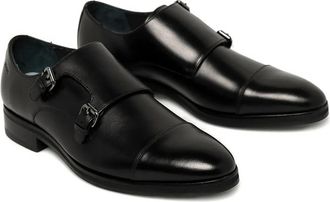 Joop Monks in pelle con doppia fibbia - 900 BLACK