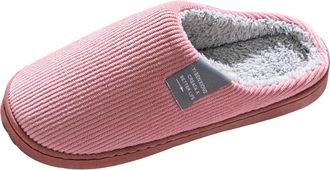 Generic women Men Plush Soft Slippers Winter Warm Slip On House Shoes Anti Skid Indoor Outdoor House Slippers Closed Toe Women Memory Foam Bedroom Shoes Winte