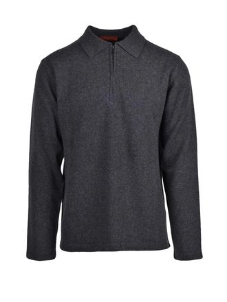 Daniele Fiesoli Refined Knit Polo Shirt With Half-Zip Closure