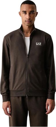 Emporio Armani 8Npm 31 Pjvrz Zip-through Sweatshirt - Heren - Vesten met rits - Bruin - M - Katoen - Hoodies & sweatvesten