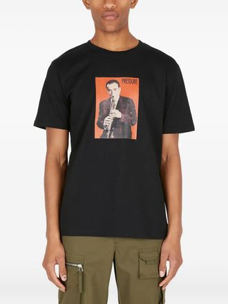 Pressure Klarino graphic-print crew-neck T-shirt - men - Organic Cotton - S - Black
