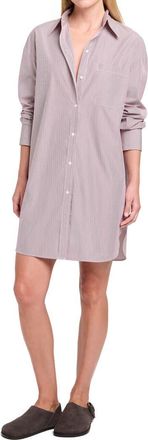 TWP Big Joe Stripe Shirtdress in White /Wine at Nordstrom, Size X-Small