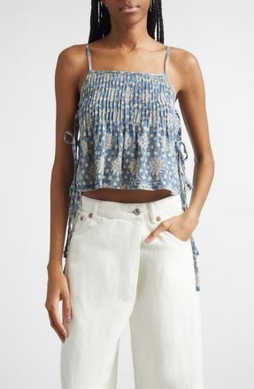 R13 Square Neck Camisole in Indigo Medallion Print at Nordstrom, Size X-Small