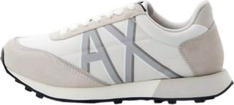 A|X Armani Exchange Womens Low-Top Trainer Sneakers In Off White