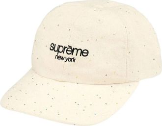 SUPREME SS26 Sequin Denim Classic Logo 6-Panel Natural SUP-SS26-1065-WHT
