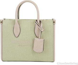 Michael Kors Michael Kors Mirella Small Powder Blush Canvas Shopper Crossbody Handbag Womens Purse