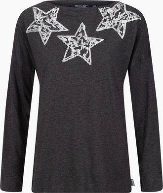 Regatta Womens Regatta Womens/Ladies Carlene Stars Long-Sleeved T-Shirt - Grey - Size: 12