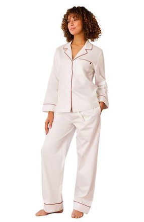 Christy Luxury Sateen Pyjamas in White at Nordstrom, Size X-Large