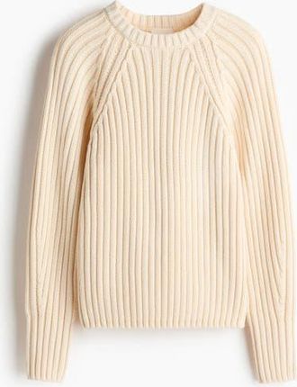 H&M Rib-knit Jumper in Light Beige at Nordstrom, Size Xx-Small