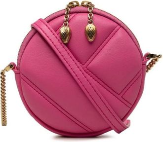 Bulgari Pre-owned Quilted Crossbody - Dames - Vintage Schoudertas - Roze - ONE Size - Leer - Vintage