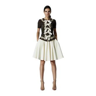 Moskada Beige Geplooide Rok Outlet - Dames - Korte kleedjes - Veelkleurig - S - Kleedjes