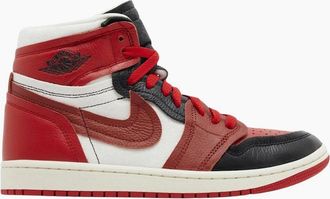 Nike Womens Nike Womens/Ladies Air Jordan 1 Leather Trainers - Red - Size: 2.5