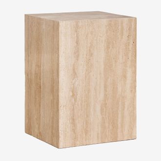 Sklum Pack De 2 Mesitas De Noche 35x35 Cm En Piedra Natural Aluret Sklum