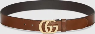 Gucci Cut GG Marmont Belt, Size Gucci 100, Brown, Leather