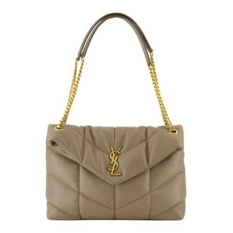 Saint Laurent Le Sac Puffer Medium - female - Saint Laurent - Shoulder Bags - Gray - ONE SIZE - Bags