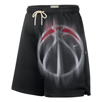 Nike Washington Wizards Standard Issue Fleece Shorts Black White IQ1552-010