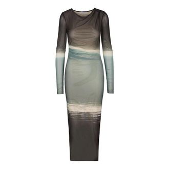 Patrizia Pepe Patrizia Pepe, Midi Dresses, female, Multicolor, Size: XS Elegant Dresses with Stretch Fabric Lining