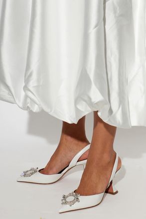 Amina Muaddi Begum High-Heeled Shoes, Womens, White