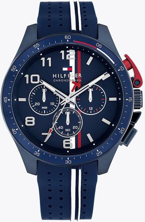 Tommy Hilfiger Mens 46MM Sport Watch with Silicone Strap - Navy