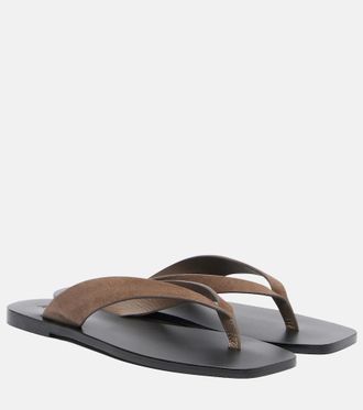 A.Emery Kinto suede thong sandals