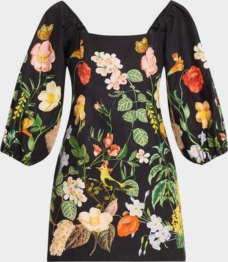 Cara Cara Montauk Puff-Sleeve Cotton Poplin Mini Dress