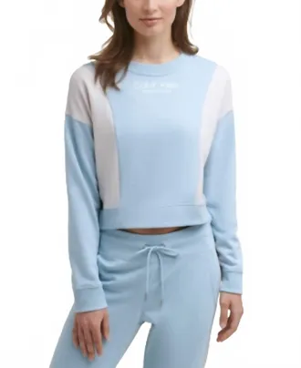 Calvin Klein Performance Colorblocked Sweatshirt In Aquatic