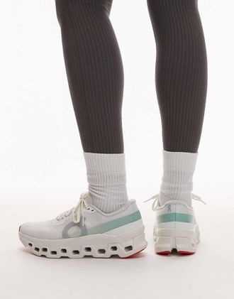 On Running ON - Cloudmonster - Sneakers da corsa bianche e rosa-Bianco