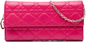 Dior Pre-owned Dior Lambskin Cannage Lady Wallet On Chain Ladies DZ3LGUK4QV3E73AC