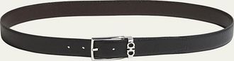 Ferragamo Mens Double Adjustable Reversible Leather Belt