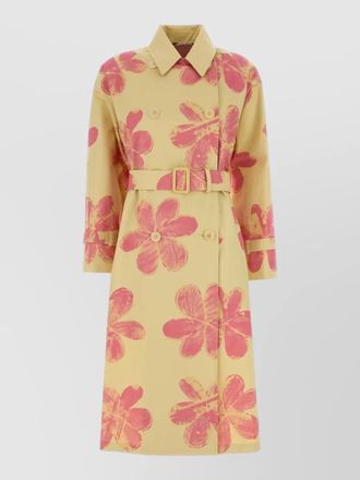 Max Mara radioso cotton coat floral belted long
