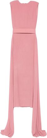 Solace London Abito lungo Tavia con cintura - Rosa