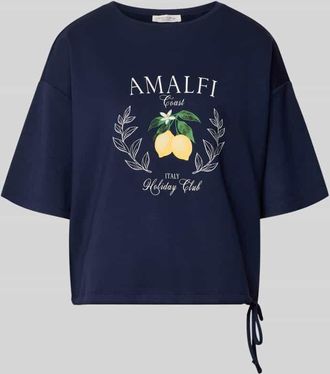 Christian Berg Relaxed Fit T-Shirt mit Logo-Print in Dunkelblau, Gr&ouml;&szlig;e XXL