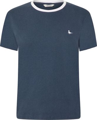 Jack Wills Trinkey Ringer T-shirt voor dames (Marine)