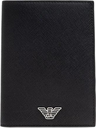 Emporio Armani Leren Bifold Portemonnee - Heren - Portefeuilles - Zwart - ONE Size - Leer - Accessoires