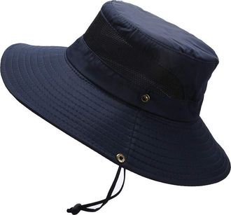 Generic Rain Hat Waterproof Mens Hat Fishermans Bucket Breathable Outdoor Mesh Sun Foldable Fishing Hat Women Blue, navy, One Size